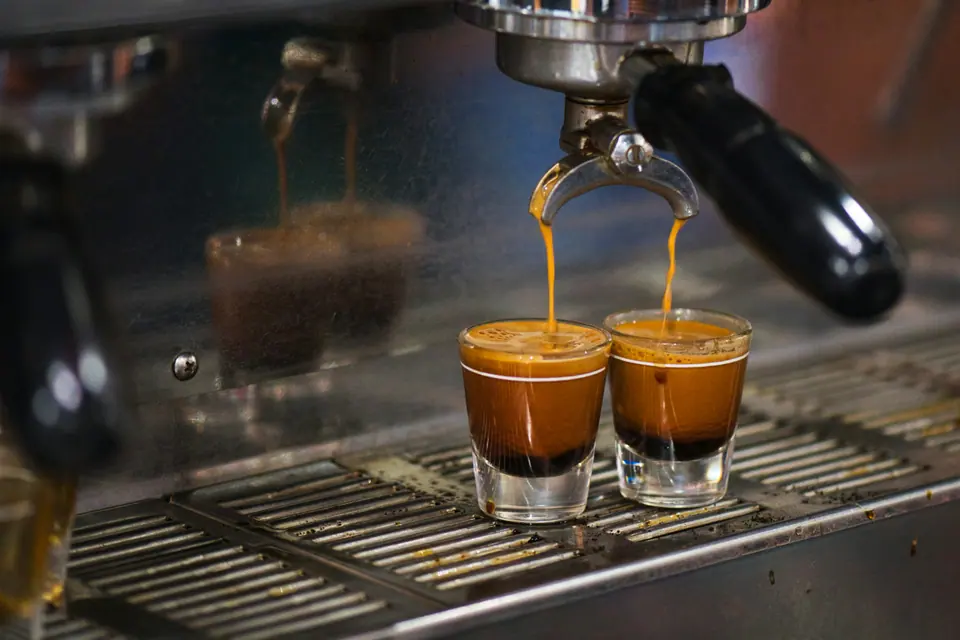 Espresso cups on espresso maker